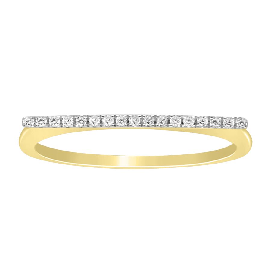 LADIES RING 0.07CT ROUND DIAMOND 10K YELLOW GOLD