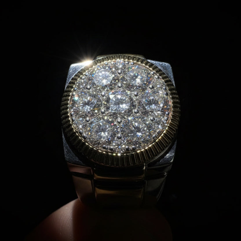 Men's Ring 3.68CT Lab Diamond 14K Gold