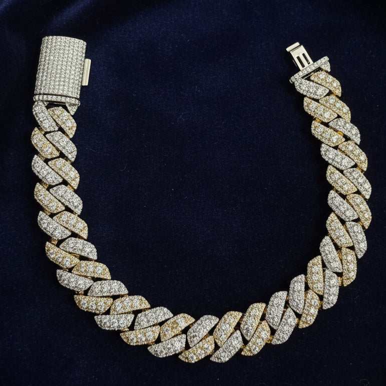 12CT 8" Moissanite Cuban Bracelet