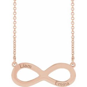 Engravable Infinity Family Necklace
