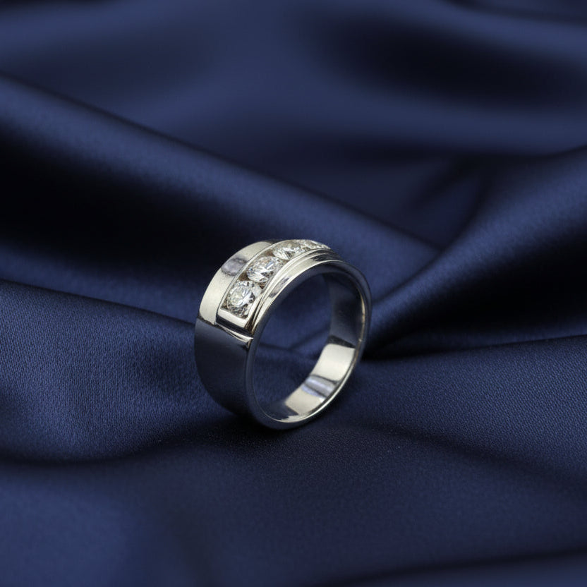 Men's Band 2CT Lab Diamond 14K Gold