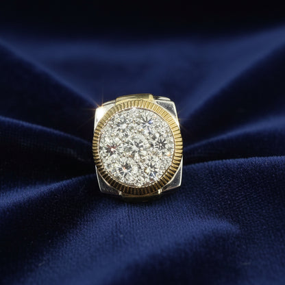 Men's Ring 3.68CT Lab Diamond 14K Gold