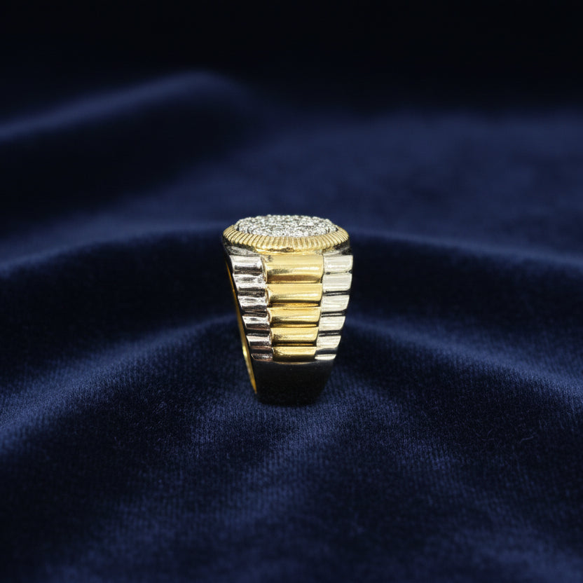 Men's Ring 3.68CT Lab Diamond 14K Gold