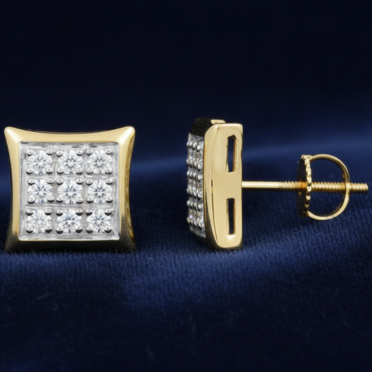 MEN'S YUVA KITE EARRINGS 0.05CT ROUND DIAMOND 10K YELLOW GOLD