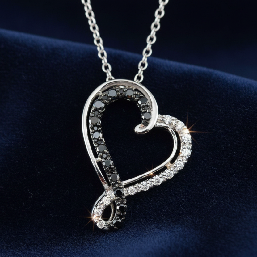Infinity-Inspired Heart Necklace