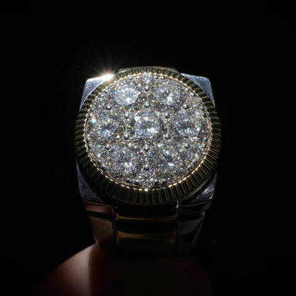 Men's Ring 3.68CT Lab Diamond 14K Gold