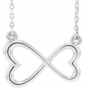 Infinity-Inspired Heart Necklace or Center