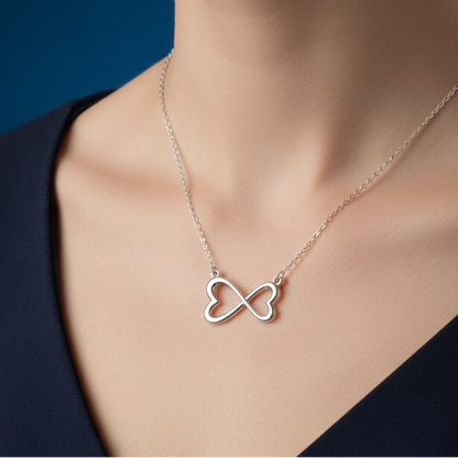 Infinity-Inspired Heart Necklace or Center