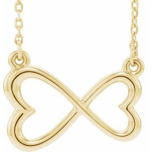 Infinity-Inspired Heart Necklace or Center