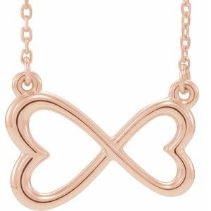 Infinity-Inspired Heart Necklace or Center