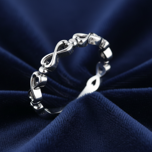 Infinity-Inspired Heart Ring