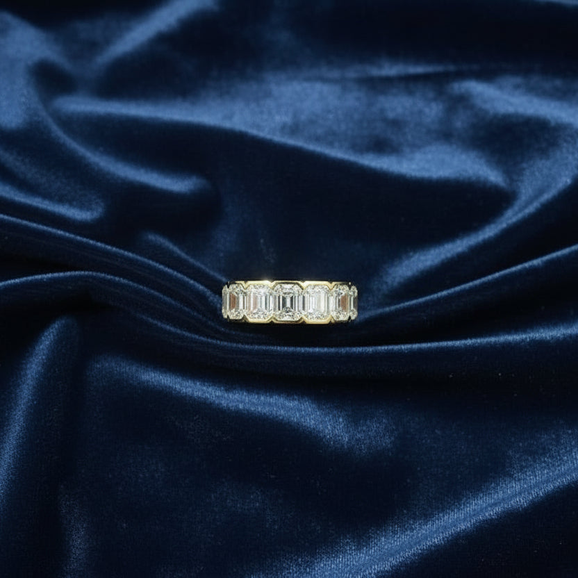 7.43CT Lab Diamond Band 14K Gold