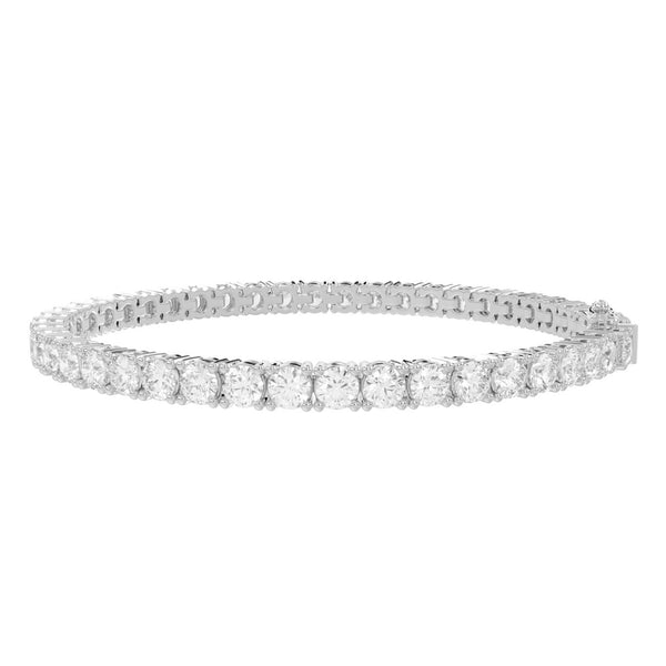 LADIES TENNIS BRACELET 10 1/2CT ROUND DIAMOND 14K WHITE GOLD