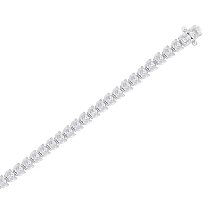 LADIES BRACELET 7CT OVAL DIAMOND 14K WHITE GOLD