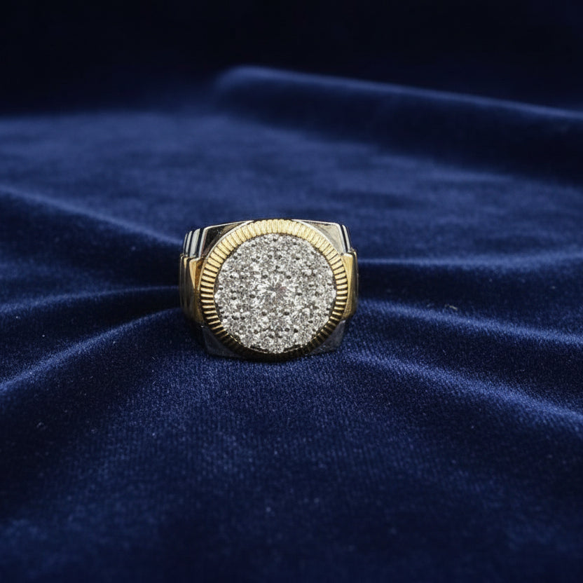 Men's Ring 3.68CT Lab Diamond 14K Gold