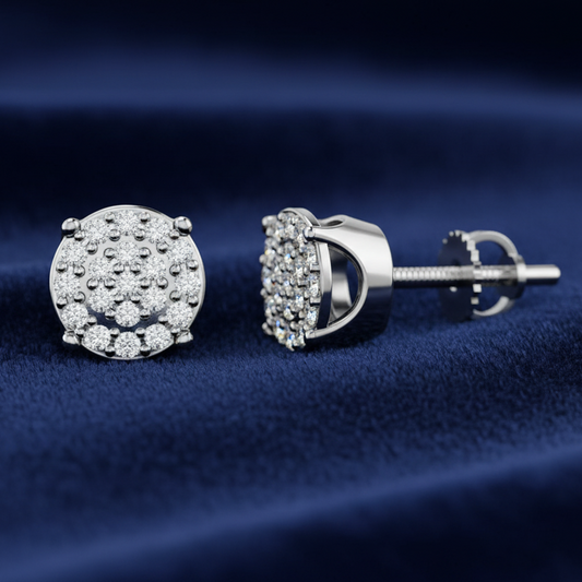 LADIES EARRING 0.25CT ROUND DIAMONDSTERLING SILVER/WHITE