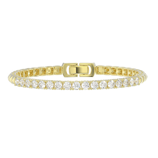 LADIES BRACELET 1.00CT ROUND DIAMOND 14K WHITE GOLD
