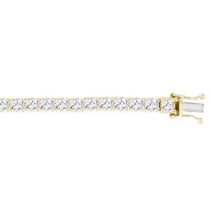 LADIES BRACELET 11CT ROUND DIAMOND 14K YELLOW GOLD