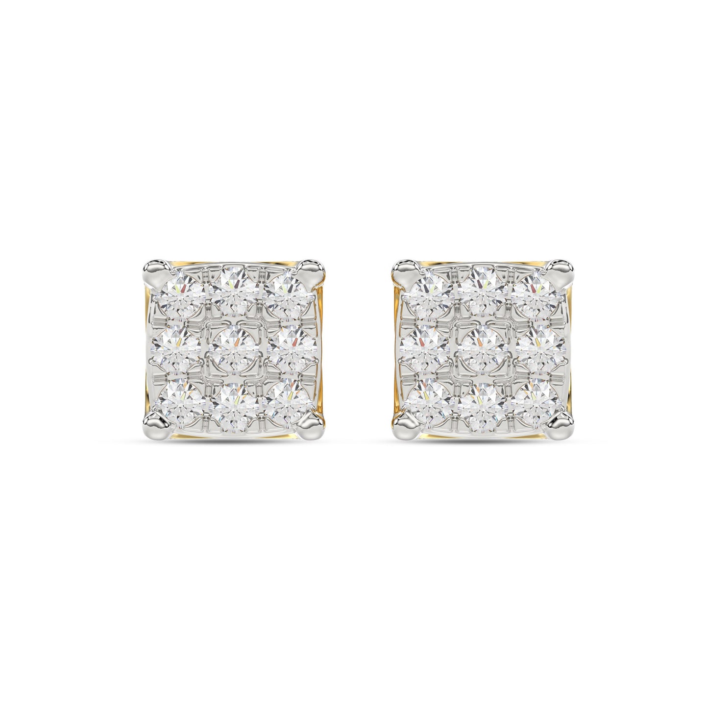 LADIES EARRING 0.25CT ROUND DIAMOND 10K YELLOW GOLD
