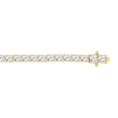 LADIES BRACELET 11CT ROUND DIAMOND 14K YELLOW GOLD